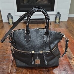 Vintage Dooney & Burke Black Leather Handbag